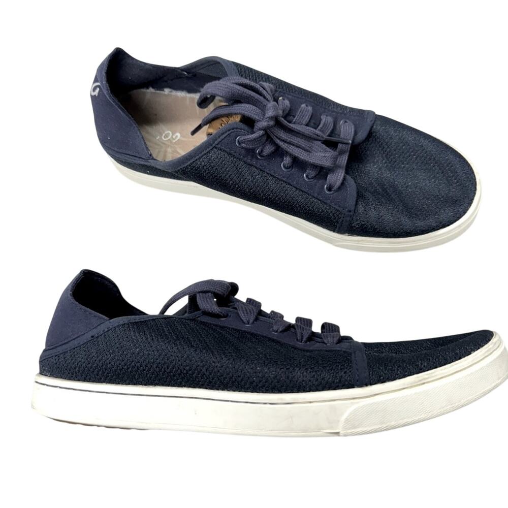 Olukai Blue Peheau Li Lace Up Sneakers Womens 8.5 Comfort Shoes Casual Classic